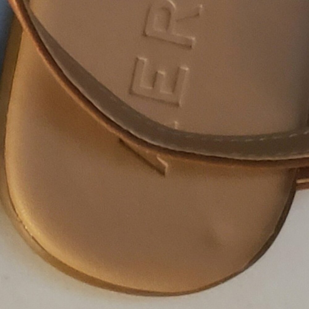 Aerosoles Inesse Sandals Floral Cutout Tan Twotone Ankle Strap 9 Faux Nubuck New - Picture 13 of 16